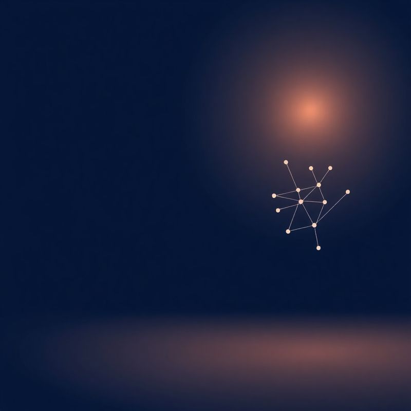 Abstract indigo network node illustration for the contact page